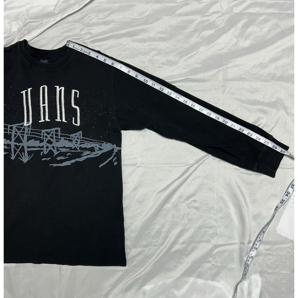 Vans Off The Wall Graphic Long Sleeve Skate Shirt Punk Black Embroidered Logo S - Picture 12 of 13